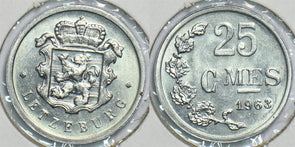 Luxembourg 1963 25 Centimes 153882 combine shipping