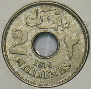Egypt 1916 H. AH13335 2 Milliemes 297676 combine shipping