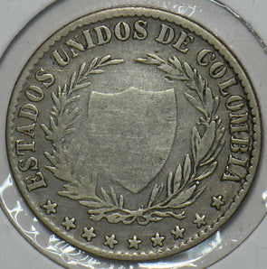 Colombia 1867 2 Decimos 297398 combine shipping