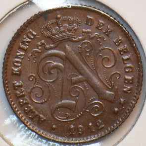 Belgium 1912 Cent Lion animal 294840 combine shipping
