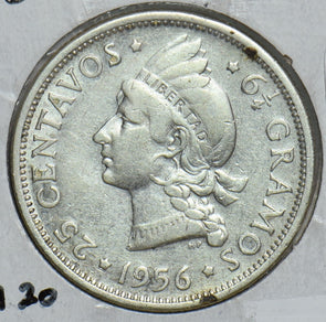 Dominican Republic 1956 25 Centavos 298696 combine shipping