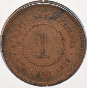 Straits Settlements 1887 Cent 294664 combine shipping