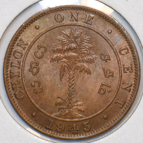 Ceylon 1945 Cent 194015 combine shipping