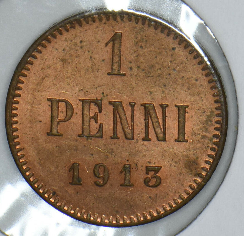 Finland 1918 Nickolas II Penny 290985 combine shipping