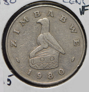 Zimbabwe 1980 50 Cents Zimbabwe Bird animal  901130 combine shipping