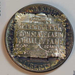 1946 booker T half dollar silver gem UNC green golden toned U0113 combine shipp