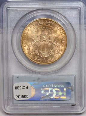 1904--S $20 Liberty Head Gold Double Eagle PCGS MS63 blasting luster old holder