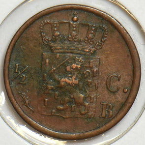 Netherlands 1823 1/2 Cent Lion animal 298086 combine shipping