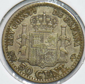 Spain 1900 50 Centavos Lion animal Alfonso XIII 293387 combine shipping
