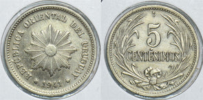 Uruguay 1941 5 Centesimos 241040 combine shipping