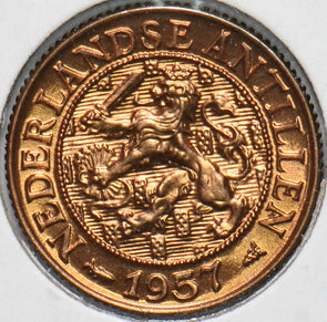 Netherlands Antilles 1957 Cent Lion animal 192300 combine shipping
