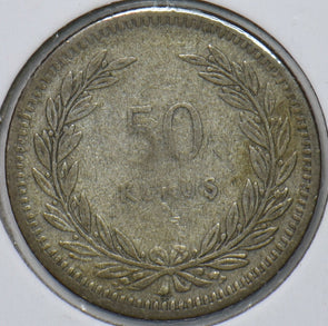 Turkey 1947 50 Kurus 902800 combine shipping