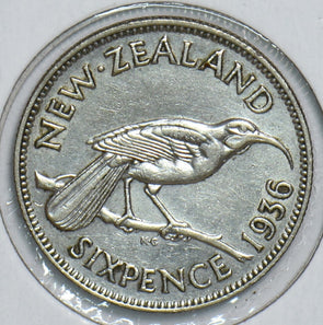 New Zealand 1936 6 Pence Huia bird 298650 combine shipping