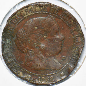Spain 1868 Centimo Lion animal 193265 combine shipping