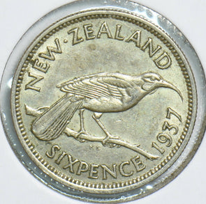 New Zealand 1937 6 Pence Bird animal 197886 combine shipping