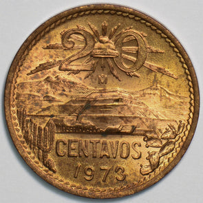 Mexico 1973 20 Centavos Eagle animal Snake 197411 combine shipping