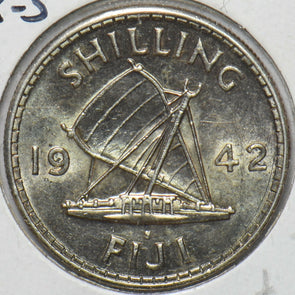 Fiji 1942 S Shilling AU-UNC 294755 combine shipping