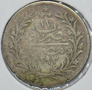 Egypt 1907 AH 1293 2 Qirsh 195369 combine shipping