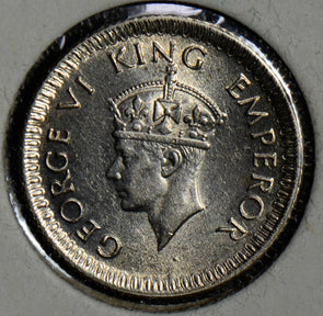 British India 1943 1/4 Rupee silver  combine shipping I0230 combine shipping