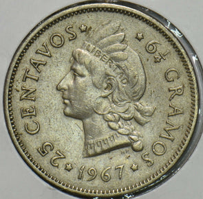 Dominican Republic 1967 25 Centavos 152444 combine shipping