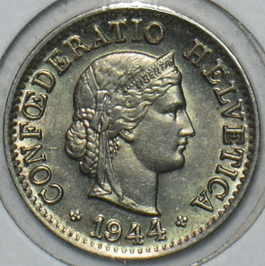 Switzerland 1944 5 Rappen UNC 196356 combine shipping