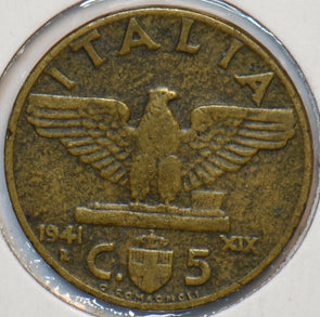 Italy 1941 R 5 Centesimi Eagle animal 903227 combine shipping