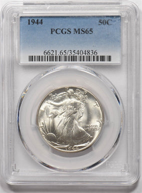 1944 Walking Liberty Half Dollar 90% silver PCGS MS65 PC1612