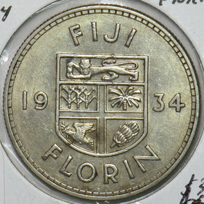 Fiji 1934 Florin 491301 combine shipping