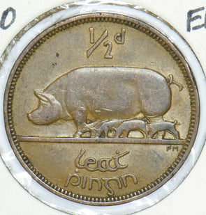 Ireland 1940 1/2 Penny Sow with piglets animal 291843 combine shipping