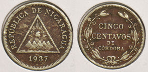 Nicaragua 1937 5 Centavos 199039 combine shipping