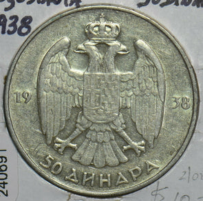 Yugoslavia 1938 50 Dinara Eagle animal 240691 combine shipping