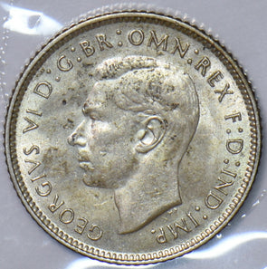 Australia 1944 S 6 Pence Kangaroo animal Emu 150805 combine shipping