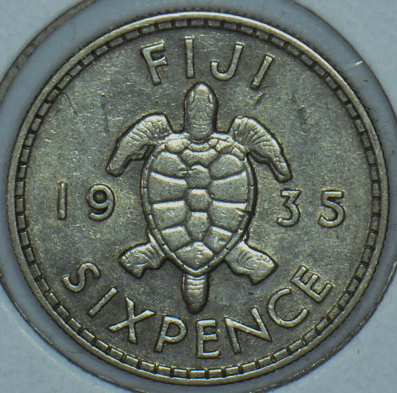 Fiji 1935 6 Pence Sea Turtle animal 290799 combine shipping