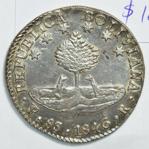 Bolivia 1846 8 Soles Llama animal B0157 combine shipping