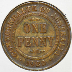 Australia 1922 Penny Georgivs V 902223 combine shipping