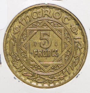 Morocco 1945 AH 1365 5 Francs  150238 combine shipping