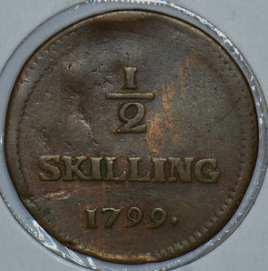 Sweden 1799 1/2 Skilling 290824 combine shipping