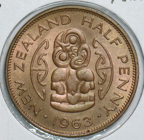 New Zealand 1963 1/2 Penny 198904 combine shipping