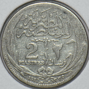 Egypt 1917 AH 1335 2 Piastres 195395 combine shipping