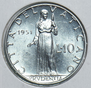 Vatican 1951 10 Lire 241076 combine shipping
