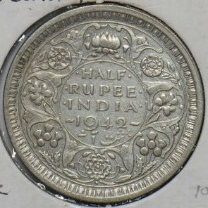 British India 1942 1/2 Rupee 900585 combine shipping