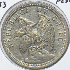 Chile 1933 Peso (Defiant) Condor animal 150601 combine shipping
