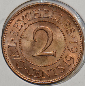 Seychelles 1961 2 Cents 297430 combine shipping