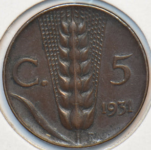 Italy 1931 R 5 Centesimi 151296 combine shipping