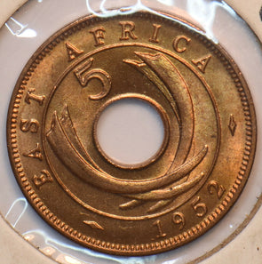 East Africa 1952 Y-33 5 Cents 193507 combine shipping