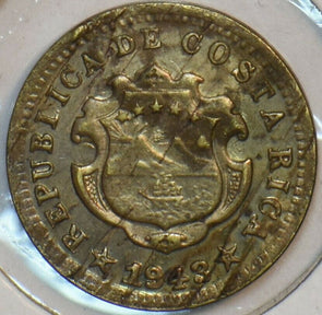 Costa Rica 1943 5 Centimos 196354 combine shipping
