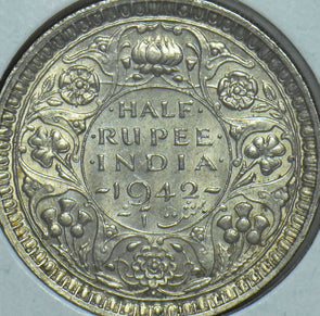 British India 1942 1/2 Rupee 291853 combine shipping