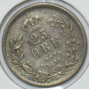 Sweden 1855 25 Ore 490962 combine shipping
