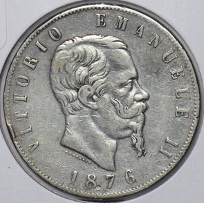 Italy 1876 5 Lire 490799 combine shipping