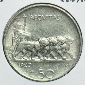Italy 1920 50 Centesimi Lionanimal 298587 combine shipping